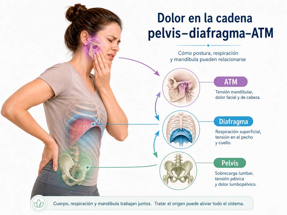 Dolor en la cadena pelvis diafragma y ATM