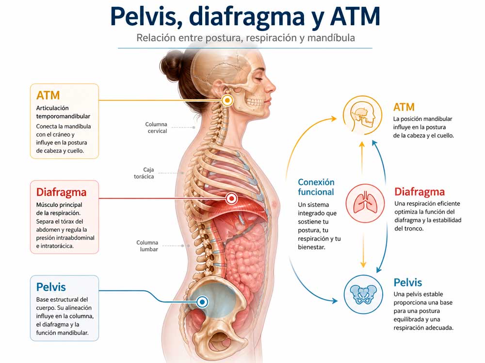 Pelvis diafragma y ATM relacion entre postura respiracion y mandibula